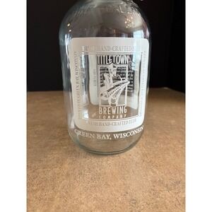 TitleTown Brewing Co. Green Bay Wisconsin Beer Growler Half Gallon White/Clear